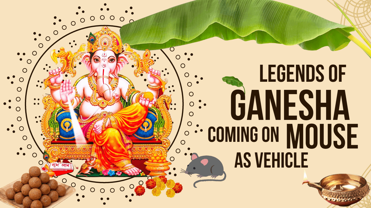 Legends of Ganesha coming on mouse as a vehicle